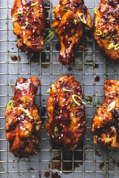 Crispy Korean BBQ Oven Baked Chicken Wings - Creme De La Crumb