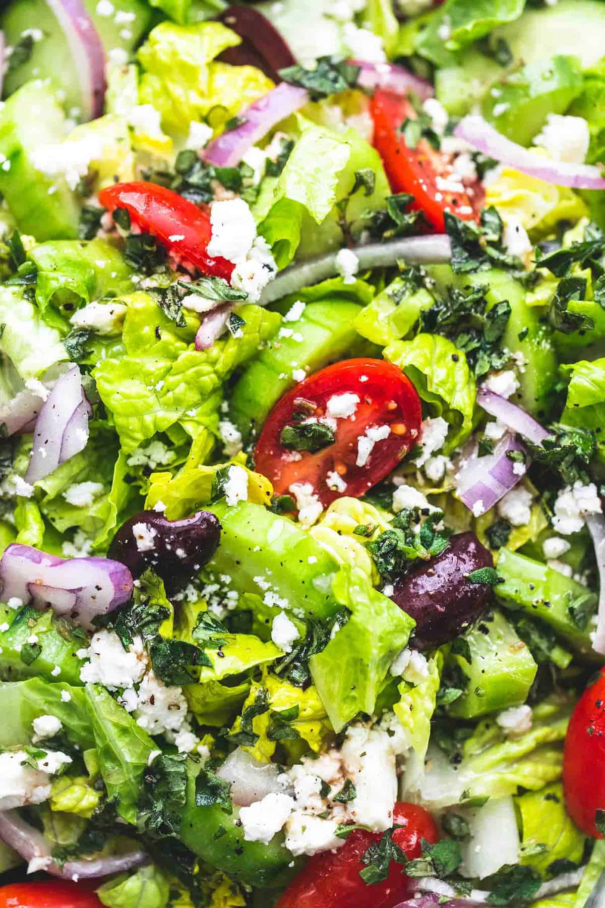 Greek Islands Style Mixed Greens Salad