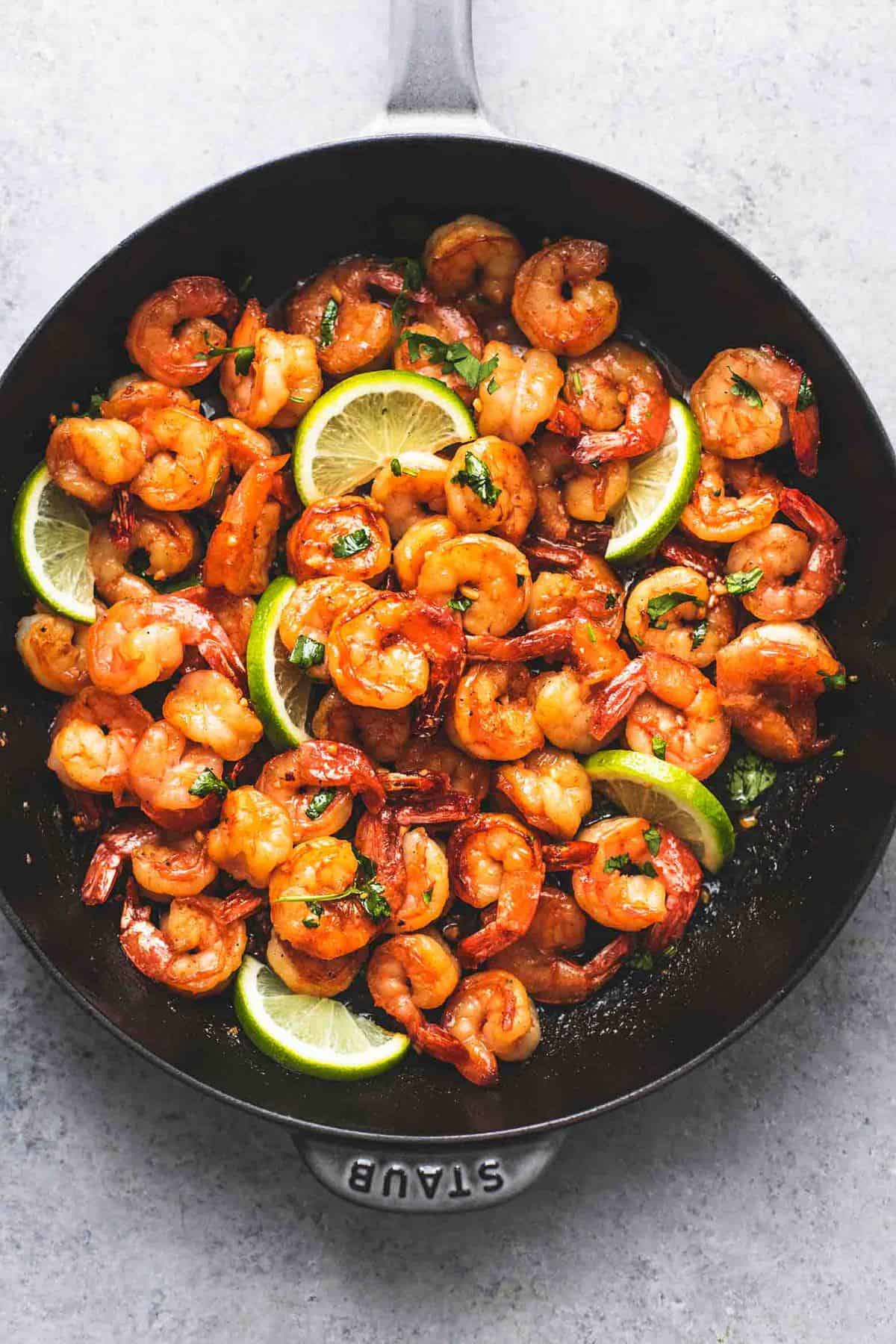 Cilantro Lime Honey Garlic Shrimp Skillet - The Cooking Jar