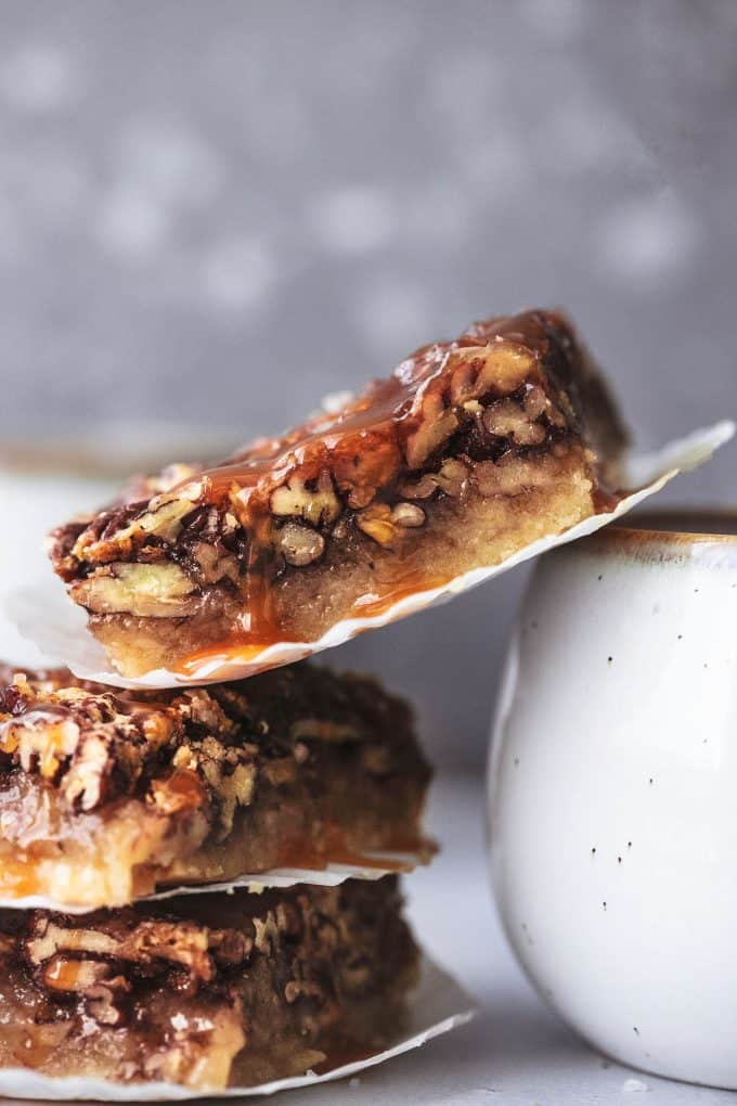 Salted Caramel Pecan Pie Bars Creme De La Crumb 2833