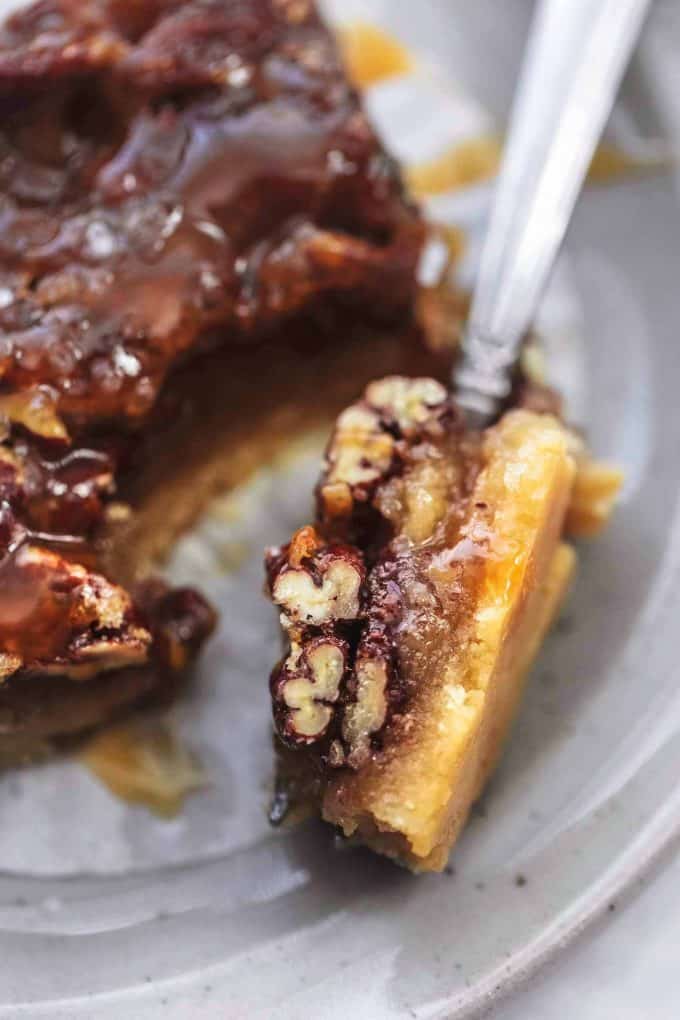 Salted Caramel Pecan Pie Bars - Creme De La Crumb