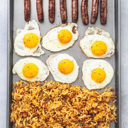 One Pan Breakfast with Sausages and Eggs