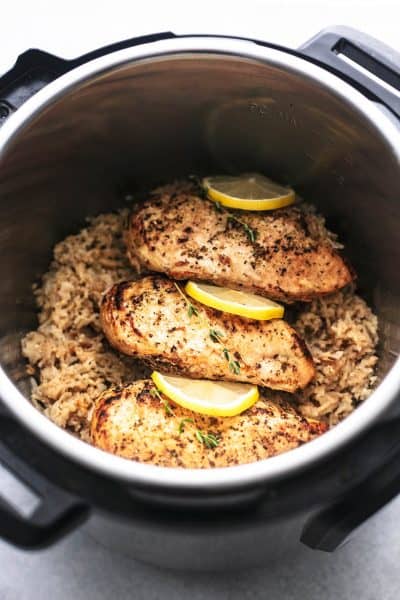 Instant Pot Chicken Breast and Rice - Creme De La Crumb