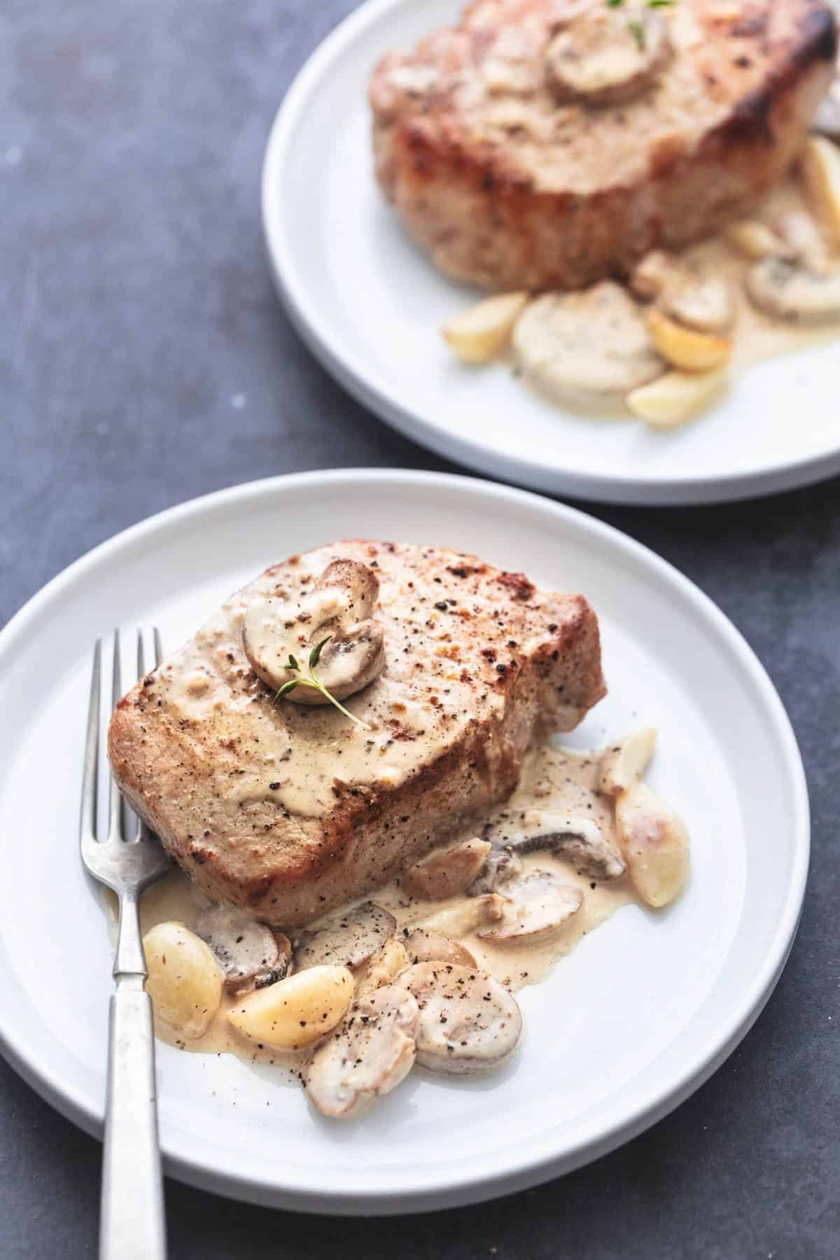 Baked Pork Chops With Creamy Mushroom Sauce Creme De La Crumb 