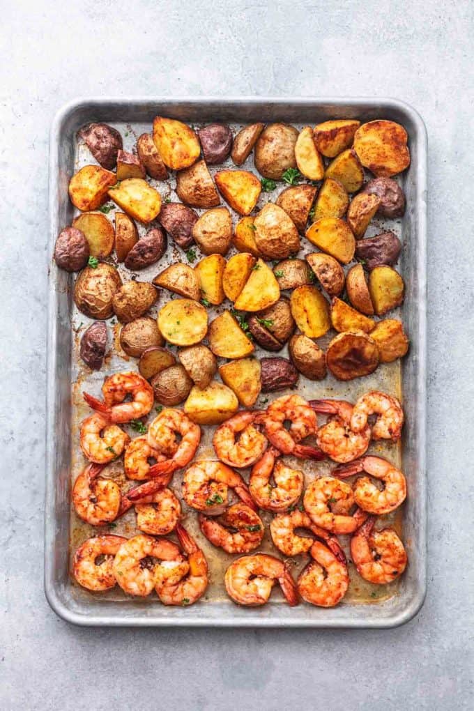 Sheet Pan Cajun Shrimp And Potatoes Creme De La Crumb