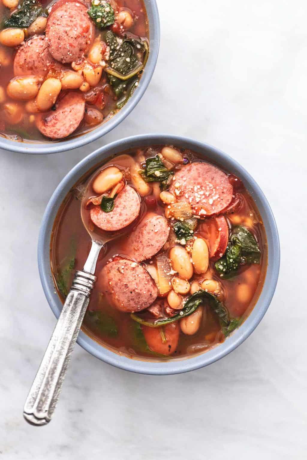 Sausage and White Bean Soup - Creme De La Crumb