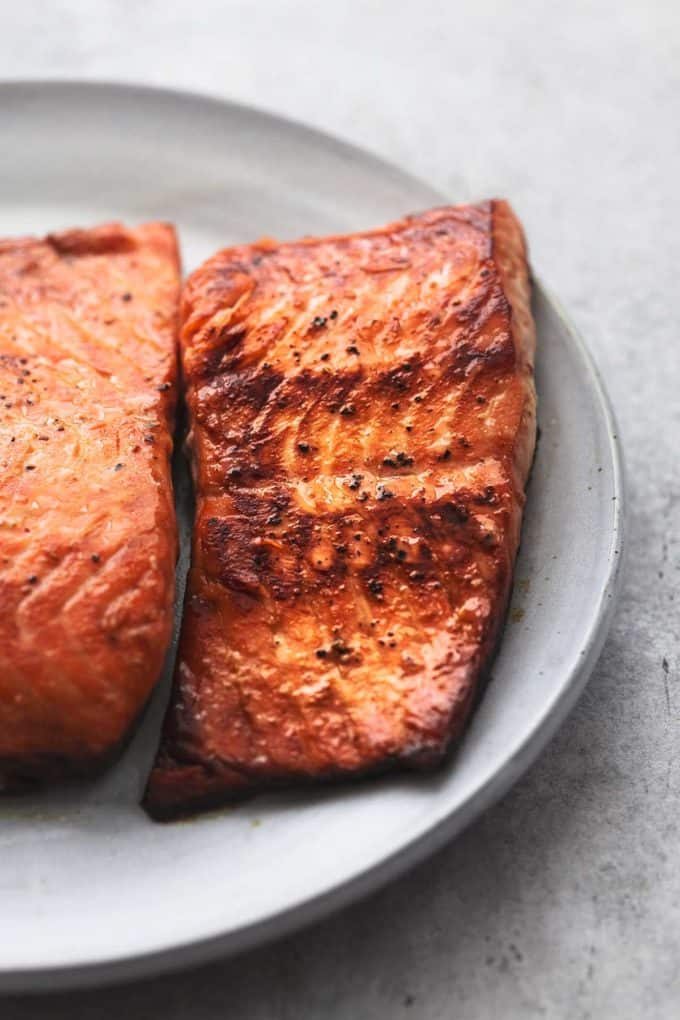 Honey Lime Salmon with Mango Salsa - Creme De La Crumb