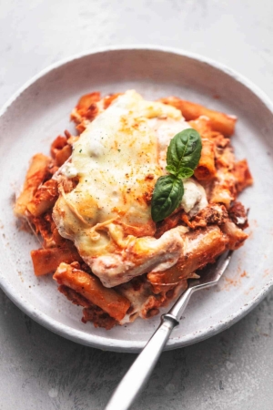 Four Cheese Baked Ziti - Creme De La Crumb