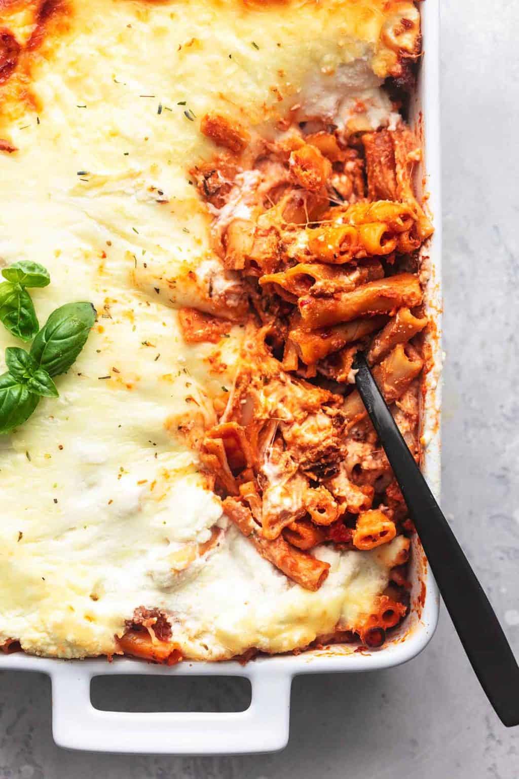 Four Cheese Baked Ziti - Creme De La Crumb