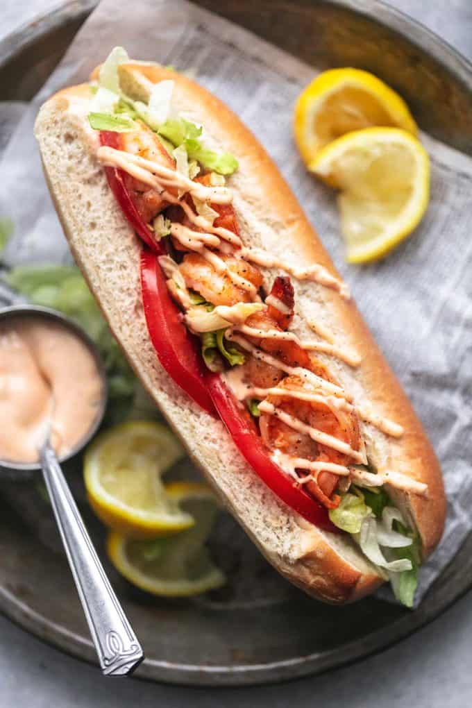 Blackened Shrimp Po Boys - Creme De La Crumb