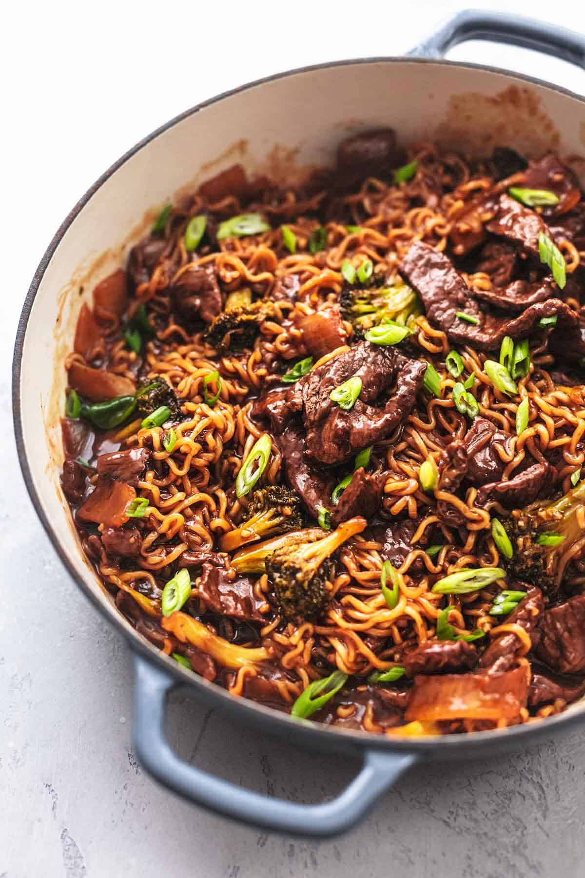 Mongolian Beef and Broccoli with Noodles | Creme De La Crumb