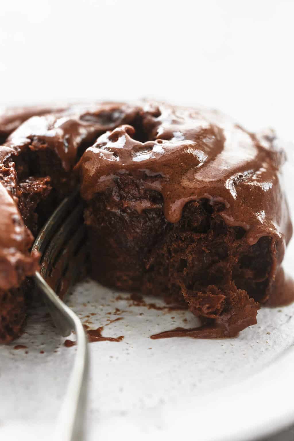 Chocolate Cinnamon Rolls with Hazelnut Icing - Creme De La Crumb