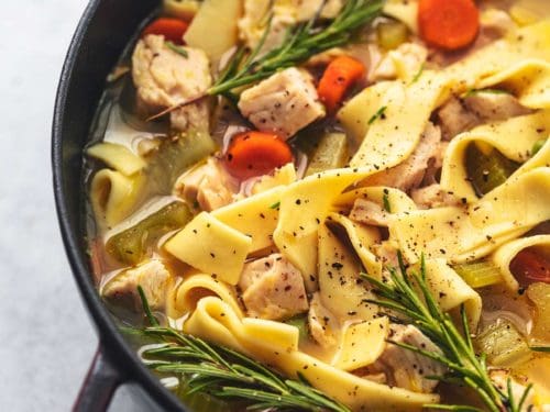 Easy Homemade Chicken Noodle Soup - Creme De La Crumb