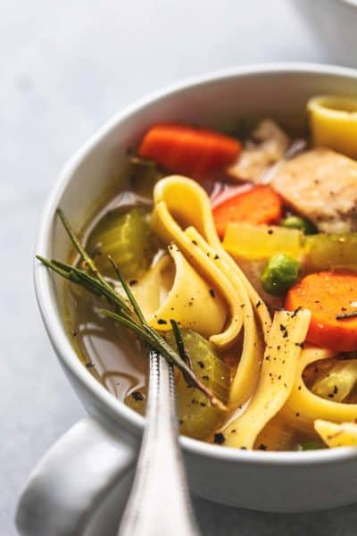 Easy Homemade Chicken Noodle Soup - Creme De La Crumb