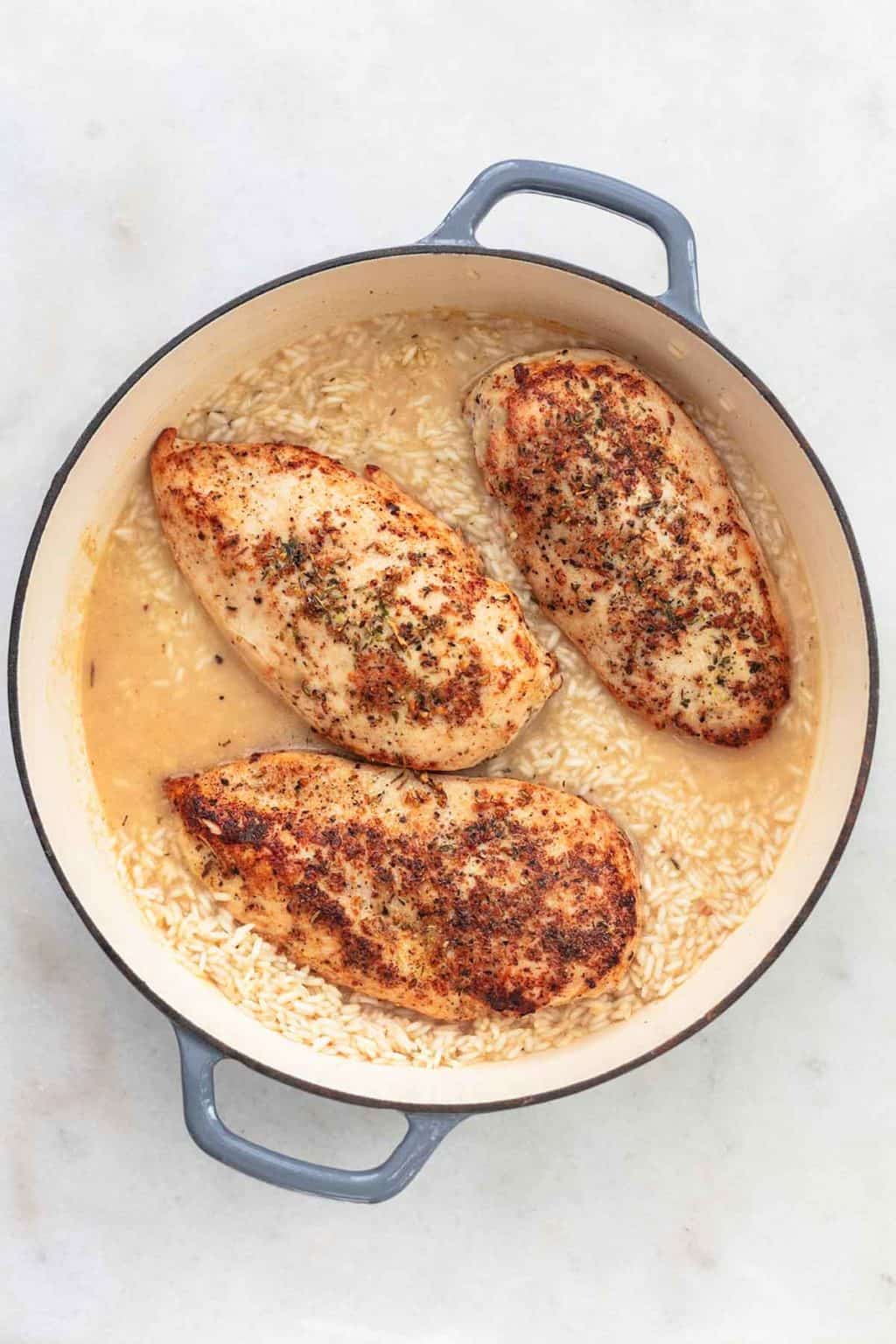 One Pot Lemon Herb Chicken And Rice Creme De La Crumb