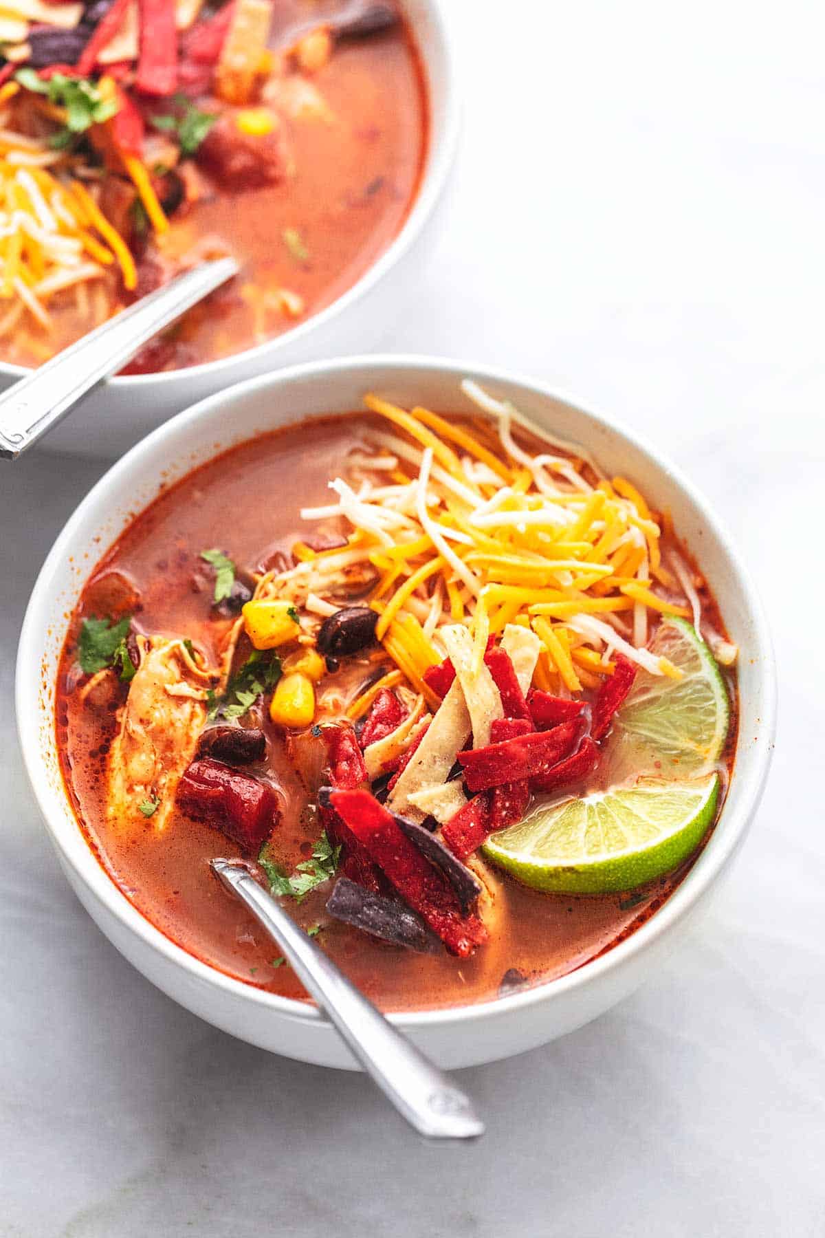 Chicken Tortilla Soup(Slow Cooker and Instant Pot) - Thriving