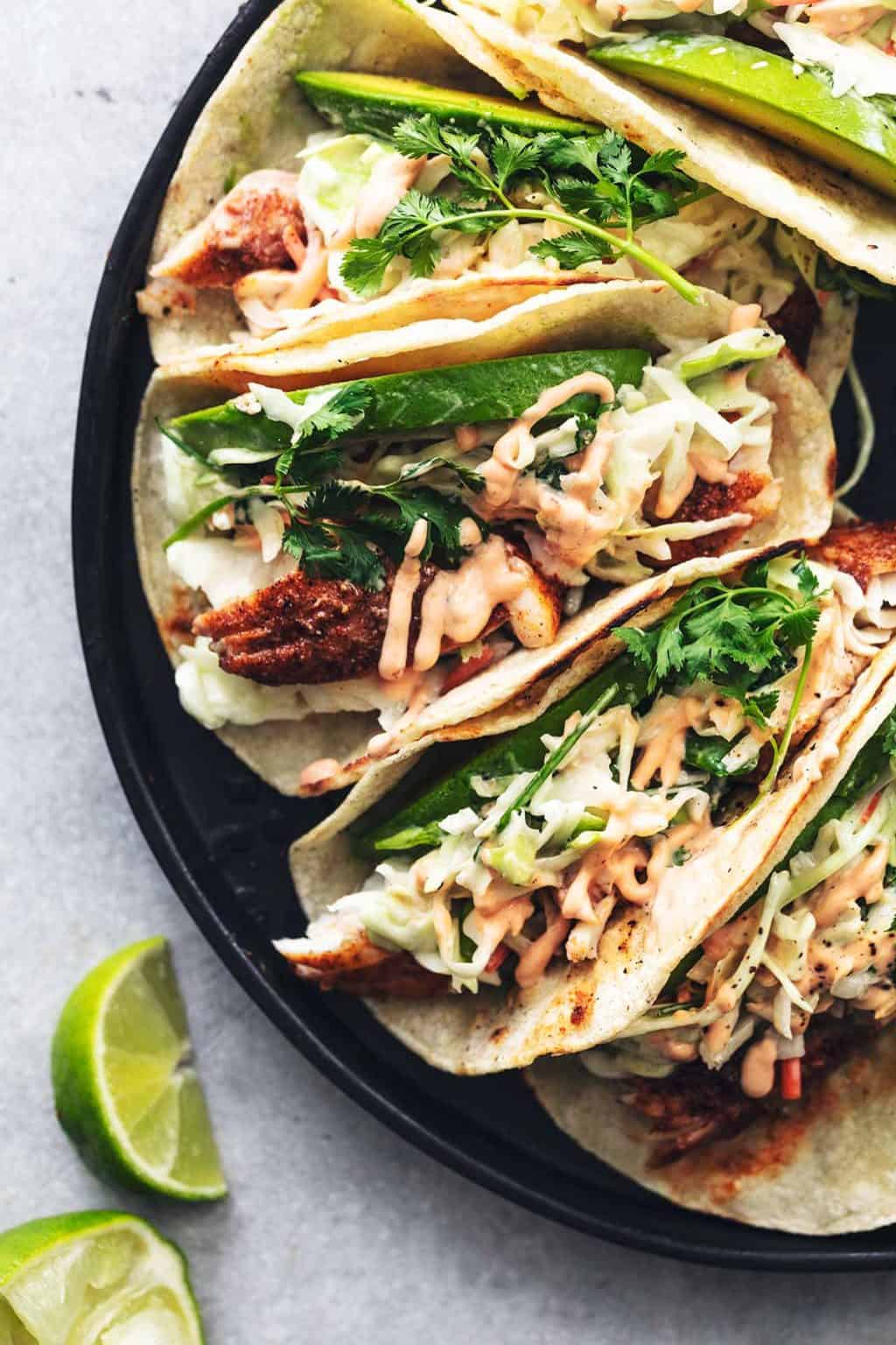 Easy Fish Tacos Recipe {With Fish Taco Slaw} - Creme De La Crumb