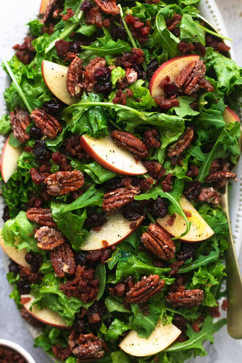 Apple Pecan And Bacon Salad With Maple Vinaigrette Dressing Creme De La Crumb