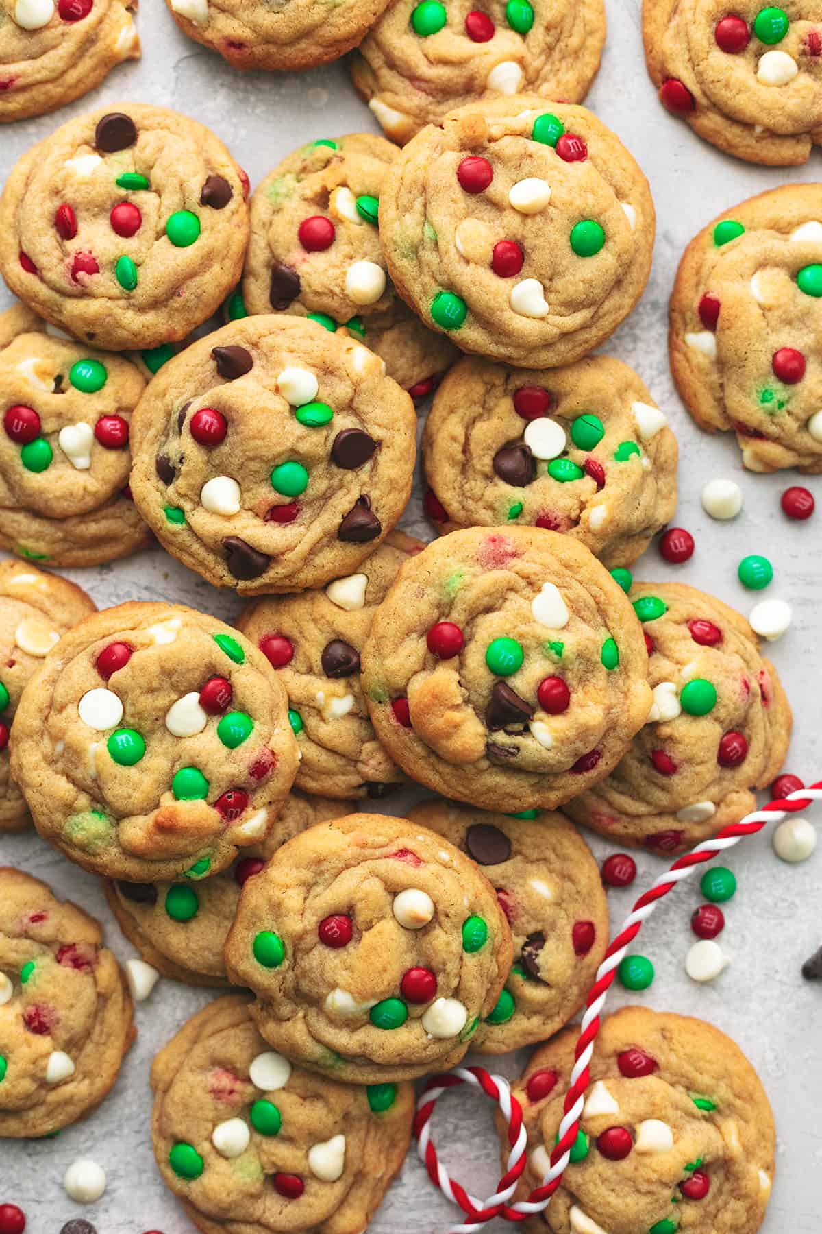 Christmas M&M Cookies - Crunchy Creamy Sweet