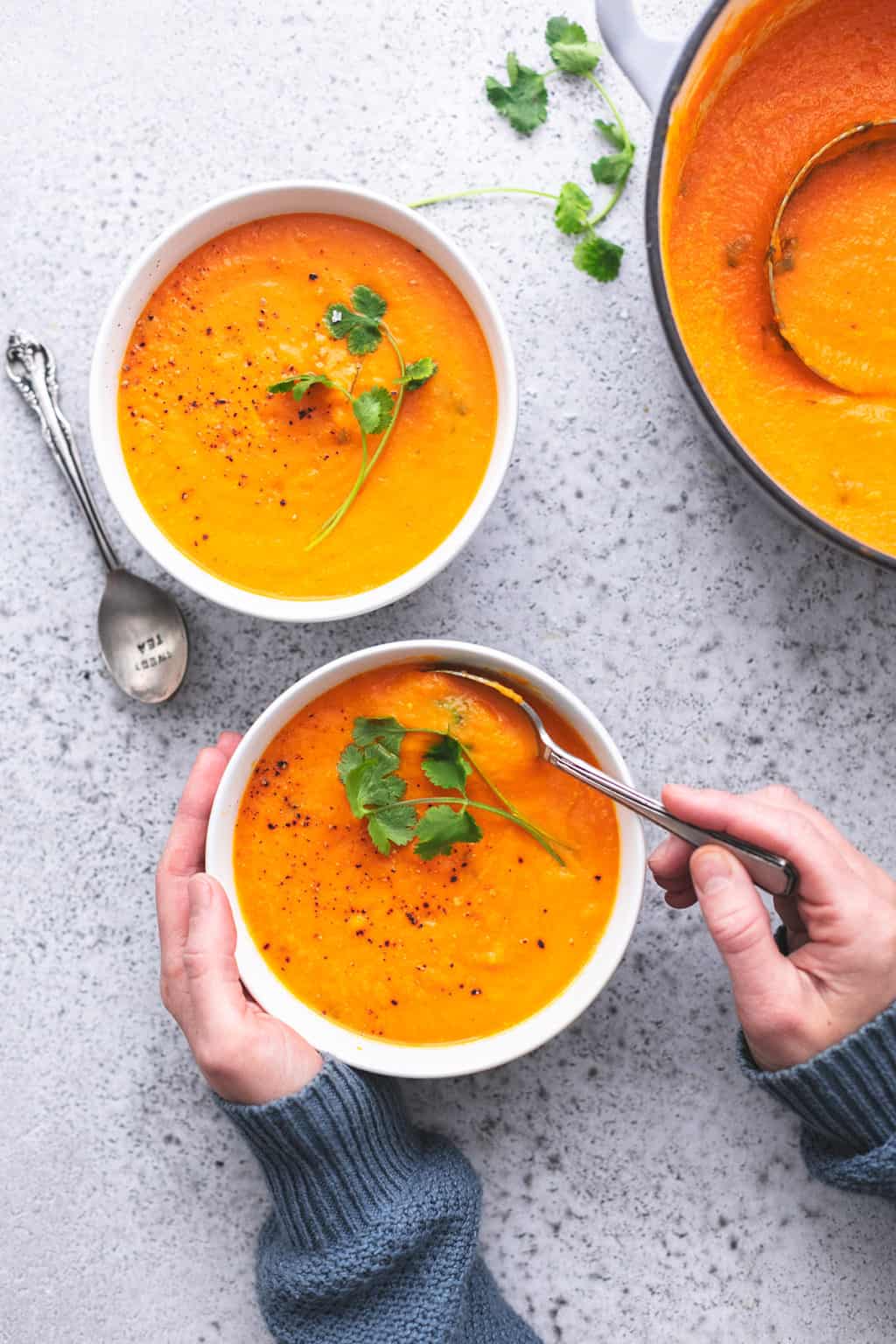 Carrot and Coriander Soup - Creme De La Crumb