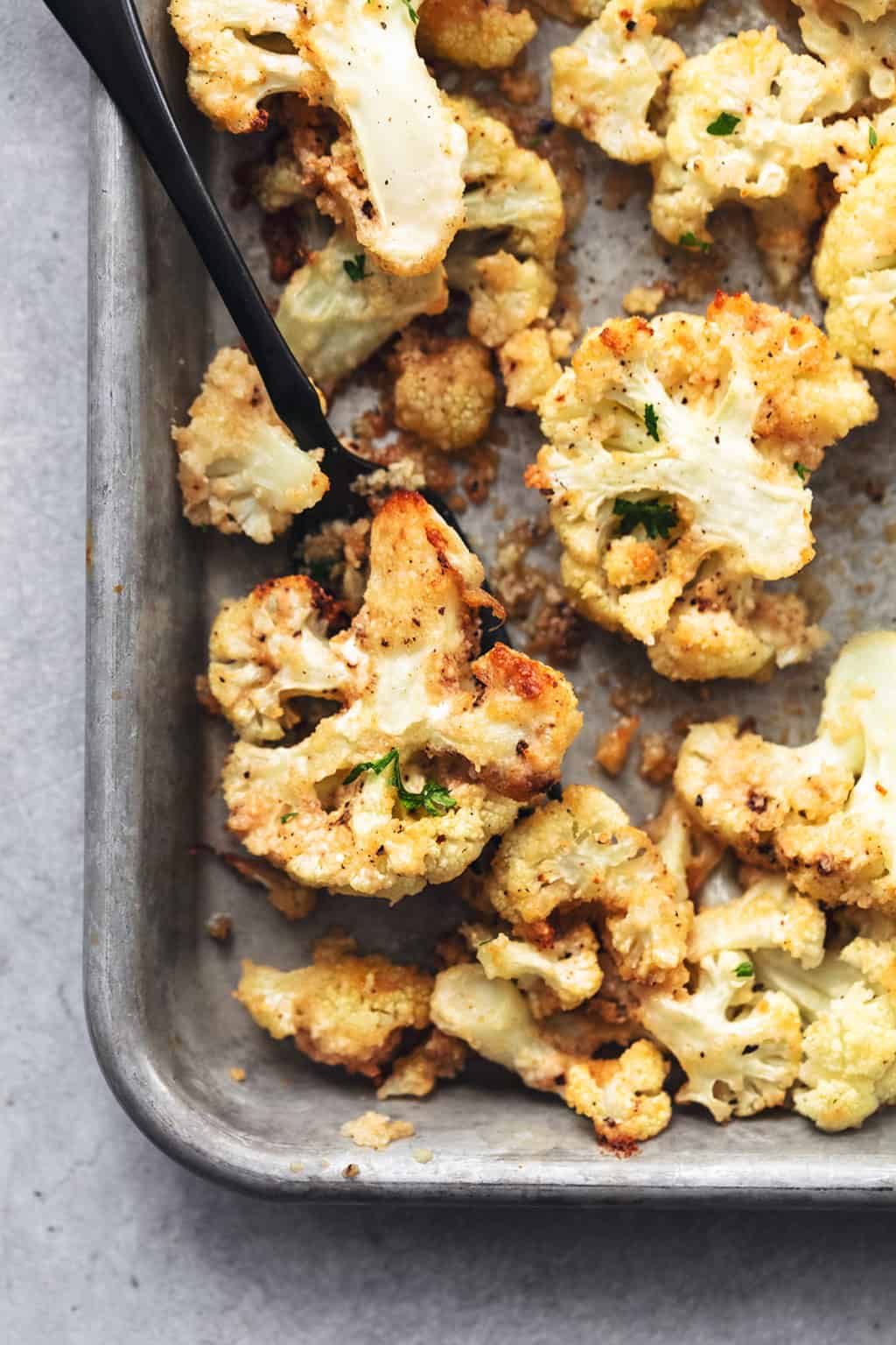 Roasted Lemon Garlic Broccoli & Cauliflower - Creme De La Crumb