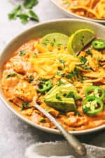 Creamy Chicken Enchilada Soup - Creme De La Crumb