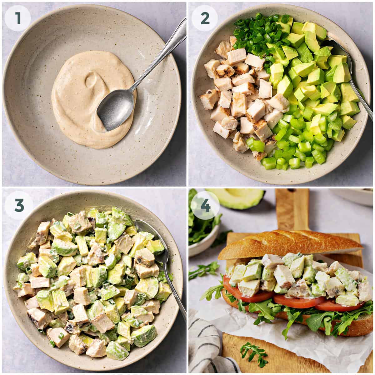 Healthy Garden Chicken Salad Meal Prep - With Peanut Butter on Top