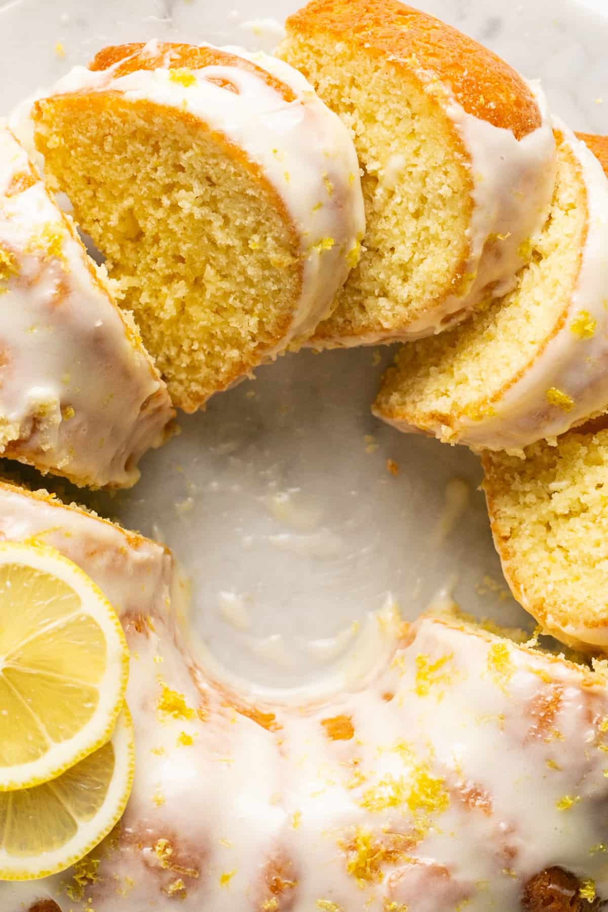 Lemon Bundt Cake with a Sweet Lemon Glaze Topping