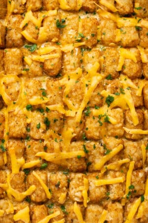 Tater Tot Breakfast Casserole - Creme De La Crumb