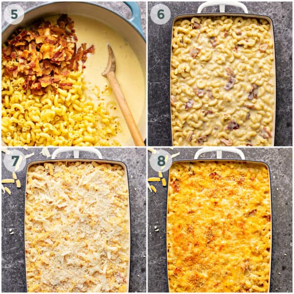 Baked Bacon Mac and Cheese - Creme De La Crumb