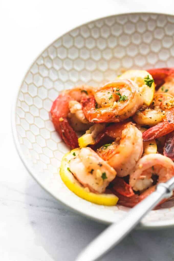 Easy Lemon Garlic Butter Shrimp - Creme De La Crumb