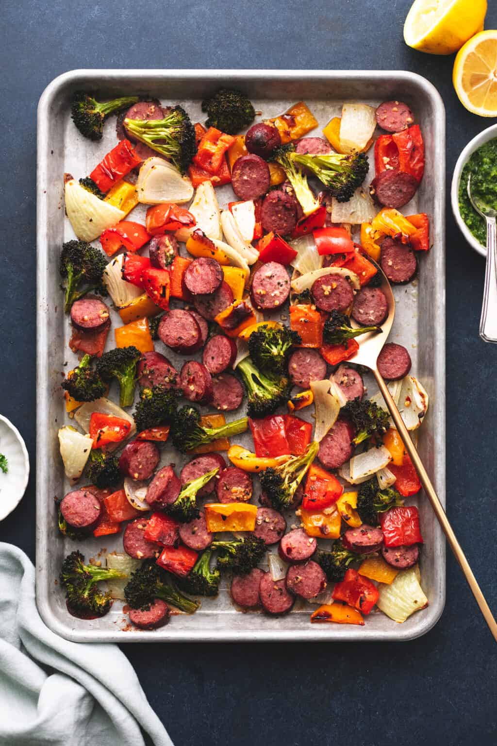 Sheet Pan Sausage and Veggies - Creme De La Crumb