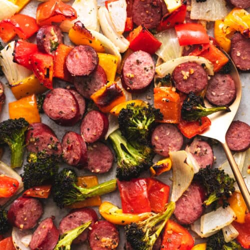 Sheet Pan Sausage and Veggies - Laughing Spatula