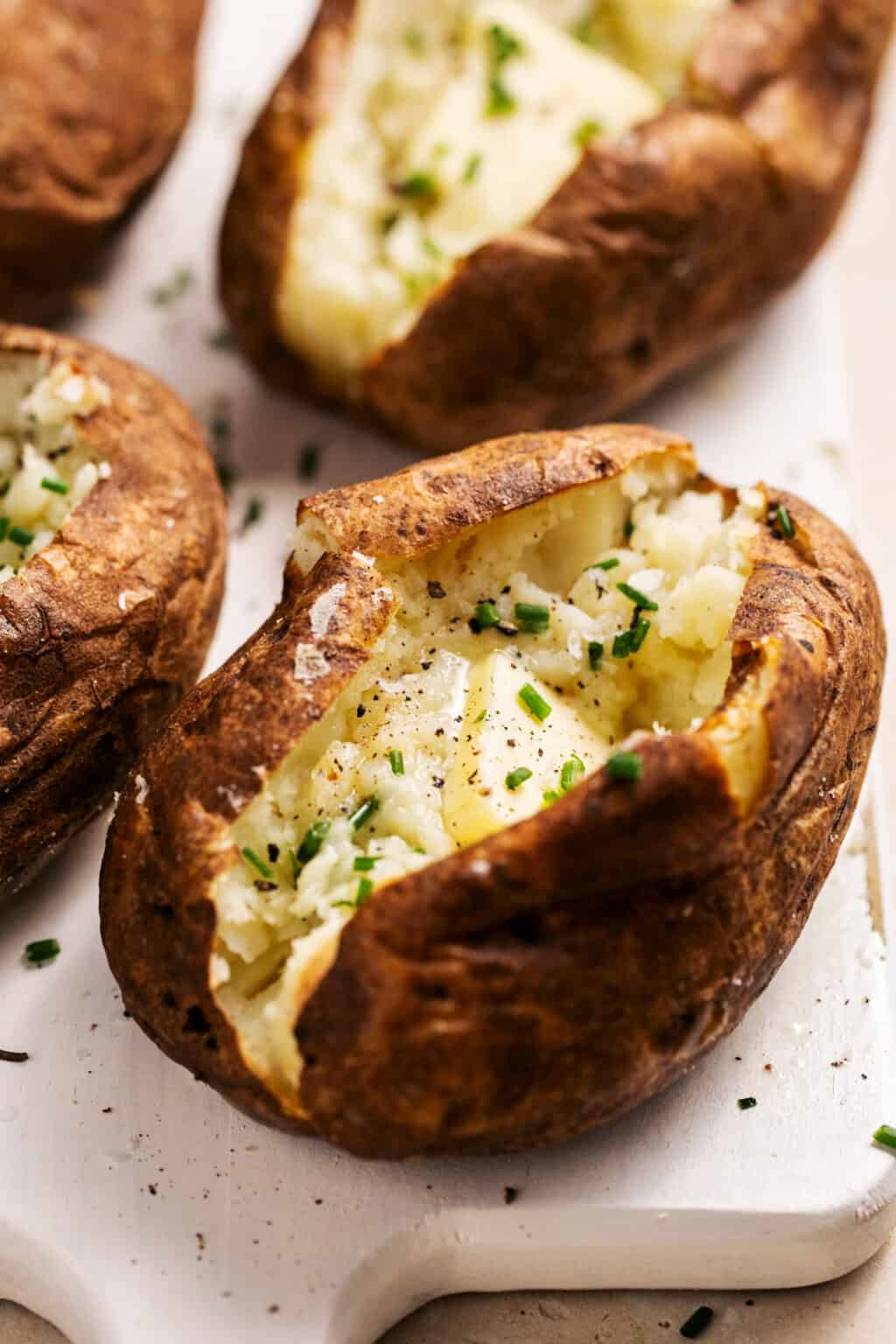 Air Fryer Baked Potatoes - Creme De La Crumb