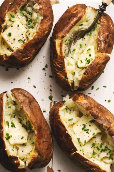 Air Fryer Baked Potatoes - Creme De La Crumb