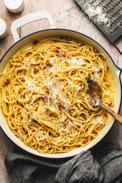 Spaghetti Carbonara - Creme De La Crumb