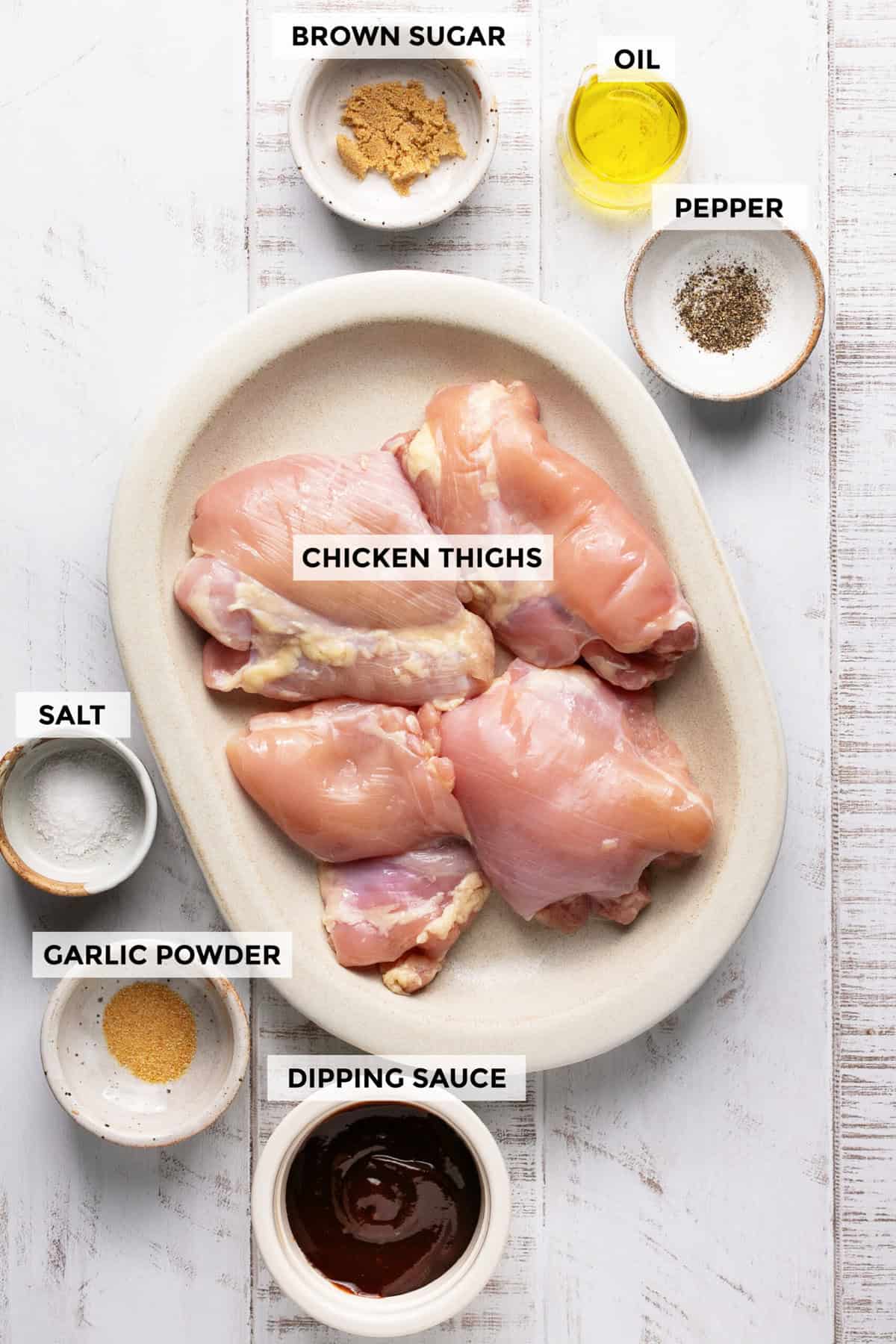 ingredients for air fryer chicken thighs recipe