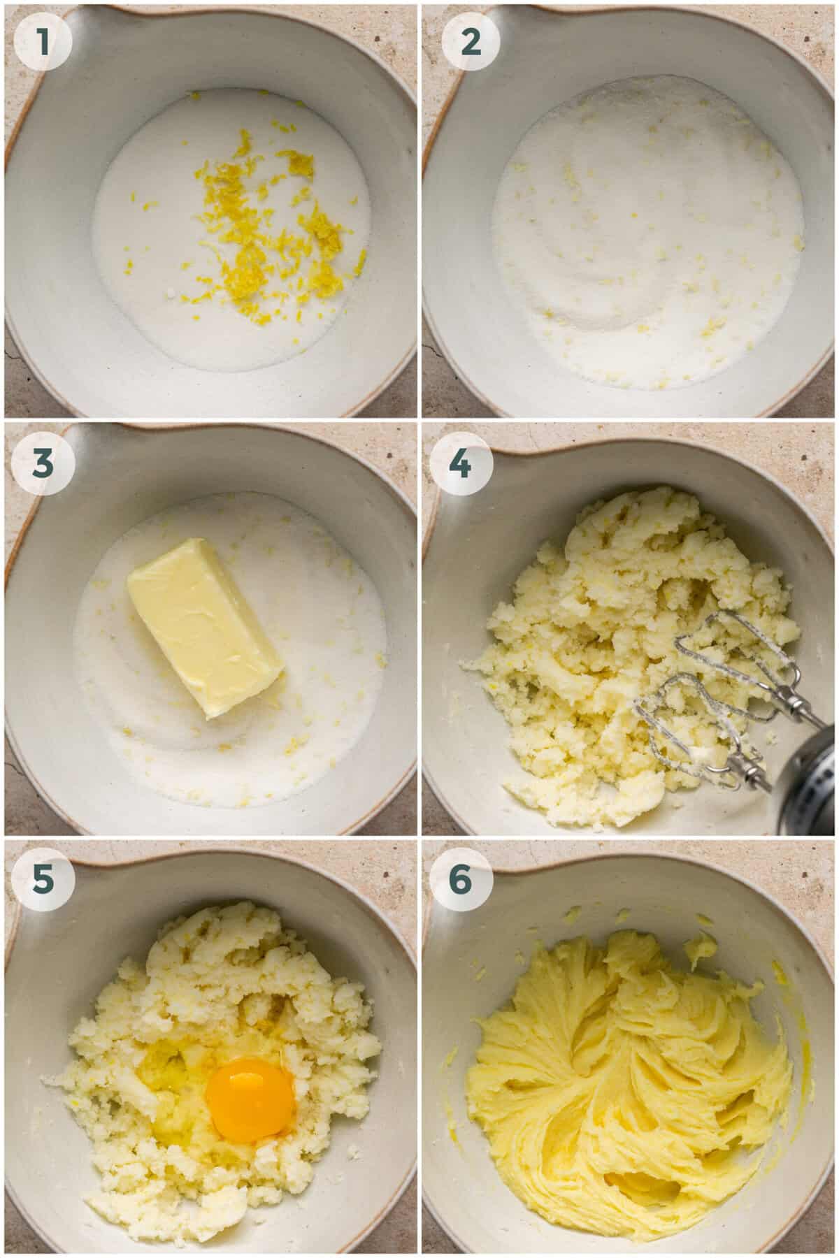 steps 1-6 for almond cake recipe