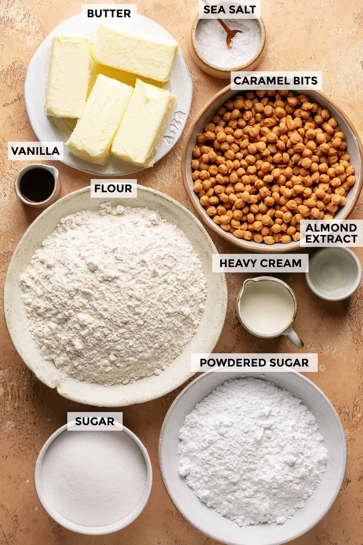 ingredients for cookie bars recipe