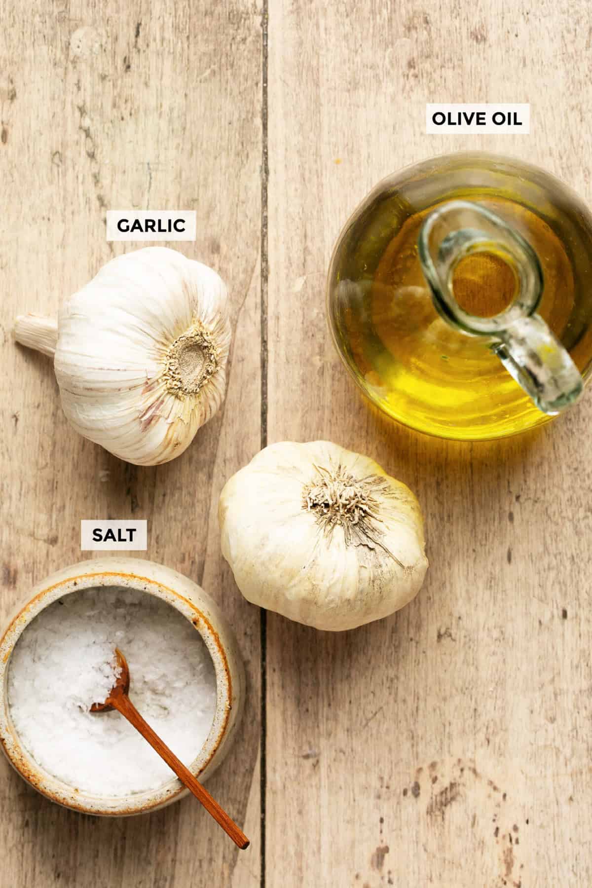 ingredients for homemade roasted garlic recipe
