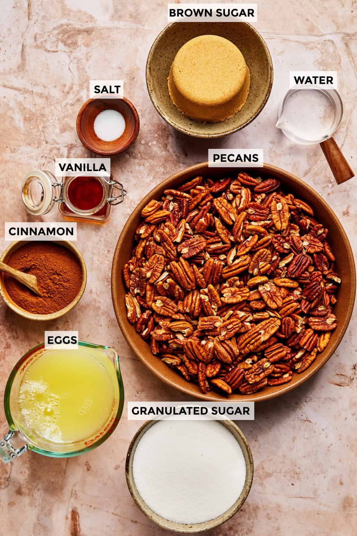 ingredients for cinnamon pecans recipe