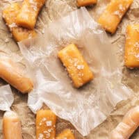 unwrapped sea salt vanilla caramels