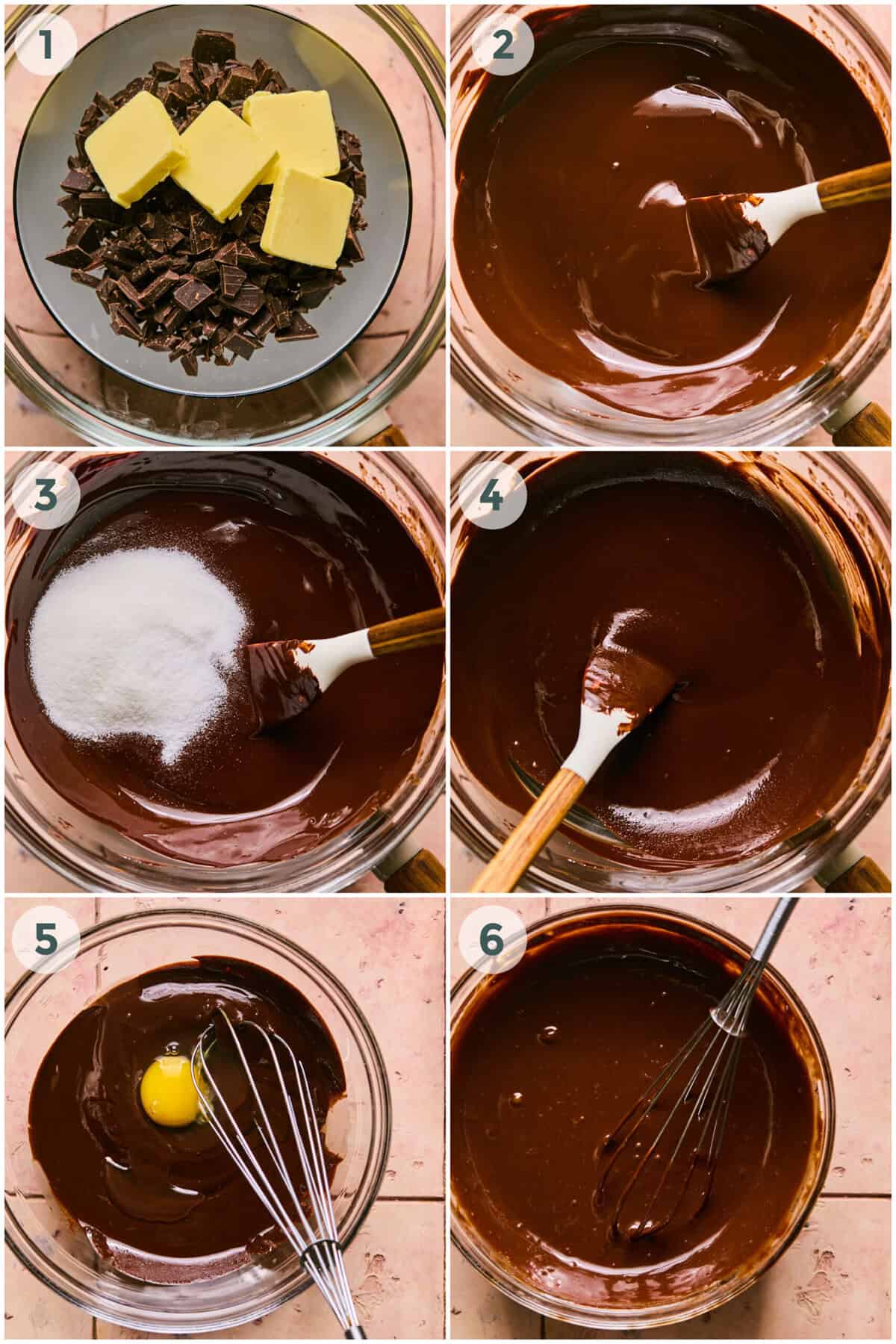 steps 1-6 for lava cakes recipe