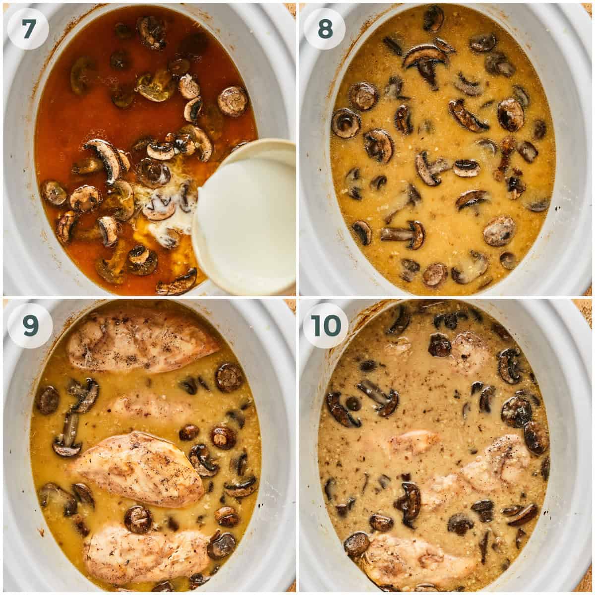 steps 7-10 for crockpot chicken marsala